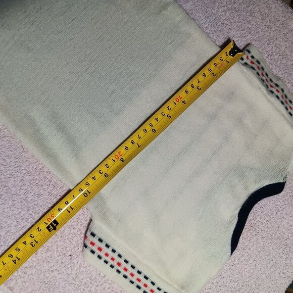 Vintage 70's Girls 4T Acrylic Knit T-shirt Top Scandinavian Pattern Boho Butter - Picture 7 of 7